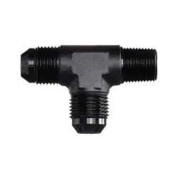 Motamec AN JIC -8 AN8 To 3/8" NPT Flare Tee On Run Alloy Adapter Fitting Black