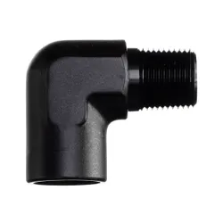 Motamec 3/8" NPT 90 Degree Female to Male Elbow Alloy Adapter Fitting Black