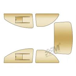 Vauxhall Corsa B Polycarbonate Window Kit + Sliders TINTED Plastic Perspex Type
