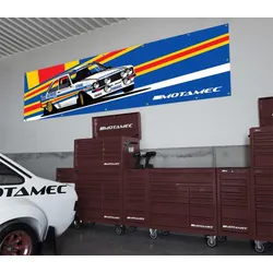 Motamec Classic Ford Escort MK2 Rothmans Large Wall Banner for Garage & Workshop  