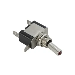 On/Off Red LED Toggle Switch Lucar Terminal - 20 Amp