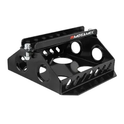Motamec Alloy Race Battery Tray Red Top 25 Flat Mounting Box - Black