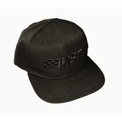 MST Cars Stealth Black Baseball Cap Flat Peak Snapback