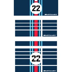 Motamec PRO94 Tool Chest Martini Racing Magnetic Sticker Decal Set