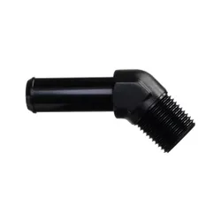 Motamec 1/2 NPT Male to AN10 5/8in BSP Push On 45 Degree Adapter Alloy Fitting Black