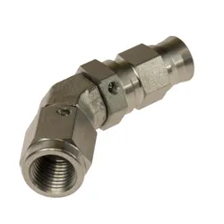Motamec -3 AN 3/8 UNF Female 45 Degree Swivel Stainless Steel Brake Fitting