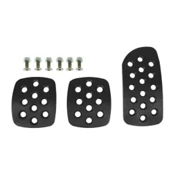 Motamec Alloy Pedals Extension Plates Set - Aluminum Pedal Pad Kit - BLACK