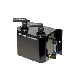 Motamec Alloy 1 Litre Oil Catch Tank Aluminium Anodized BLACK Colour