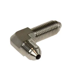 Motamec 3/8 UNF -3 AN Male to Male 90 Degree Stainless Steel Brake Fitting