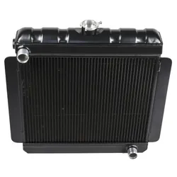 Escort Mk1 Mk2 Alloy Radiator Classic Look Header Top Tank - Powder Coated Black