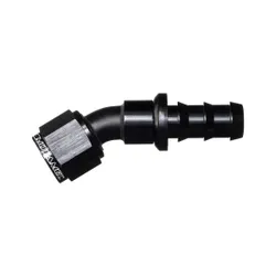 Motamec -10 AN10 30 Degree Push On Hose End Alloy Fuel Oil Fitting Black