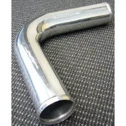 57mm Outside Diameter OD Alloy Aluminium Tube 90 Degree Bend Beaded