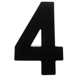 Motamec Motorsport Numbers Black 11" 280mm Vinyl Stickers Number No. 4 Four