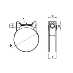 Mikalor Supra Hose Clamps W2 with a Black Satin Finish 63 - 68mm