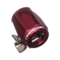 Motamec 12mm AN4 Fuel Hose Clamp End Finisher Hex Head Jubilee Alloy RED