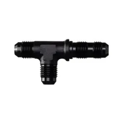 Motamec AN JIC -6 AN6 Bulkhead Tee On Run T-Piece Alloy Fitting Adapter Black