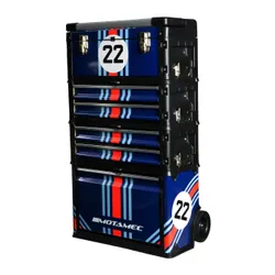 Motamec Modular Tool Box Trolley Mobile Cart Cabinet Chest C41H Martini Racing