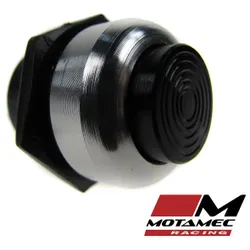 Motamec Racing Alloy Push Button Switch Black / Silver Surround