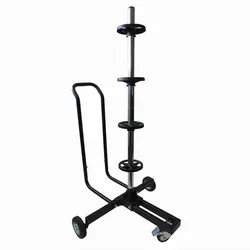 Wheel Organiser Carrier 4 Wheels Tyres Alloy Tube and Handle with Castors
