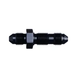 Motamec AN JIC -3 AN3 Flare Union Bulkhead Straight Alloy Fitting Adapter Black