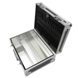 Motamec Mechanics Flight Case Heavy Duty Tool Box Black with Alloy Tray