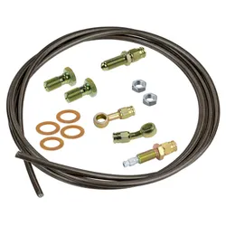 Motamec Hydraulic Clutch Line Kit with Bleed - BANJO FITTINGS  Aeroquip Pipe
