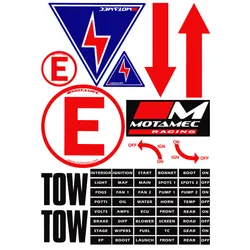 Motamec Racing MSA Scrutineer Safety Decal Stickers Sheet Electrical Cut Off Race Rally