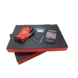 Motamec Shadow Foam Tool Insert Kit-Flight Case 530mmx380mmx70/50mm RED