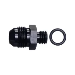 Motamec AN -8 AN8 JIC to M12x1.5 Metric Thread Alloy Fitting Adapter + O Ring Seal Black