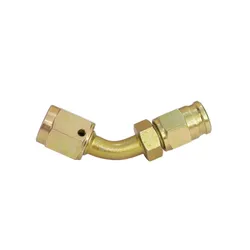 Motamec 45° Female Concave Brake Fitting 3/8 UNF > -3 AN Teflon Hose Aeroquip