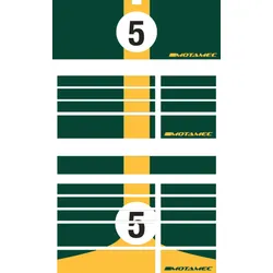 Motamec PRO94 Tool Chest Lotus British Racing Green Magnetic Sticker Decal Set