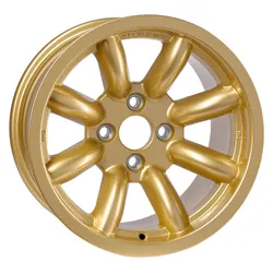 Revolution 8 Spoke Alloy Wheel 9x15 ET-12 Gold Group 4 Fitting Minilite Style