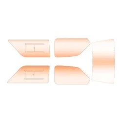 Escort Mk2 - 4 DOOR 5 Piece Polycarbonate Window Kit Bronze Tint Plastic Perspex