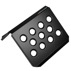 Motamec H-Duty Co Driver Alloy Footrest BLACK Codriver Navigator Foot Rest