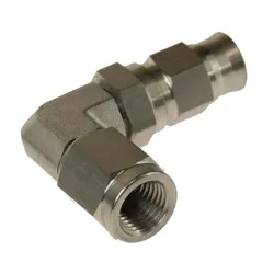 Motamec -3 AN 3/8 UNF Female 90 Degree Swivel Stainless Steel Brake Fitting