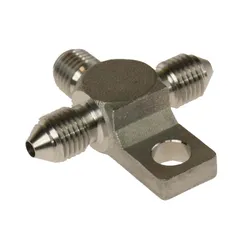 Motamec 3/8 UNF -3 AN Male to Male 3 Way Stainless Steel Brake Fitting Adaptor