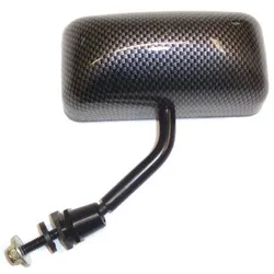 F1 Style Side Wing Mirror -Carbon effect - Convex Glass - Swivel Mount