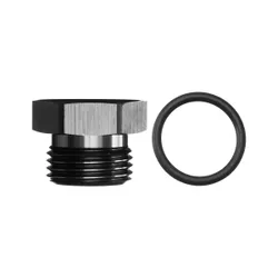 Motamec AN JIC -8 AN8 Flare Plug with O Ring Seal Blanking Fitting Alloy Adapter Black