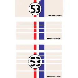Motamec PRO94 Tool Chest Herbie VW Beetle Magnetic Sticker Decal Set