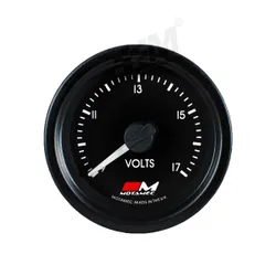 Motamec Volt Meter Gauge 52mm 9-17v Electronic Stepper Motor Back Lit Voltmeter