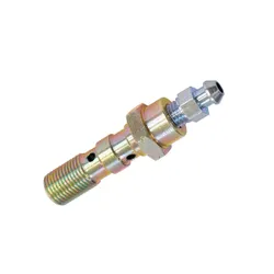 Motamec Brake Fitting Double Banjo Bolt with Bleed Nipple M10 x1.0 x 31mm Long