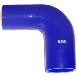 RMD 90 Degree Silicone Reducing Elbow Hose Pipe 35 to 32mm Diameter Car Coolant Radiator BLUE