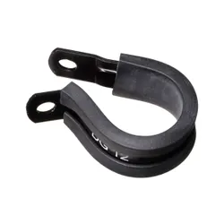 Motamec AN -12 AN12 24mm ID Cushioned P Clip Hose Clamp Rubber Aluminium Black