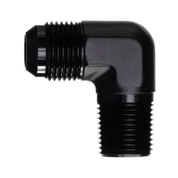 Motamec AN JIC -10 AN10 To 1/2" NPT 90 Degree Alloy Adapter Fitting Black