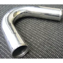 76mm Outside Diameter OD Alloy Aluminium Tube 135 Degree Bend Beaded