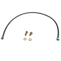 OBP 530mm St/St Braided Reservoir Feed Pipe with Banjo Bolt Kit OBPMINI001