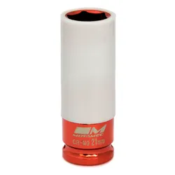 Motamec Alloy Wheel Nut Impact Socket 21mm Thin Wall 1/2 Sq Drive
