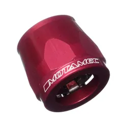 Motamec 28mm AN14 Fuel Hose Clamp End Finisher Hex Head Jubilee Alloy RED