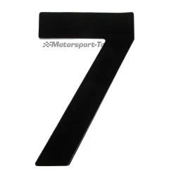 Motamec Motorsport Numbers Black 11" 280mm Vinyl Stickers Number No. 7 Seven