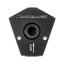 Motamec 3/8" NPT In 3/8" Out Y Block Aluminium Alloy with 1/2" Gauge Block Black